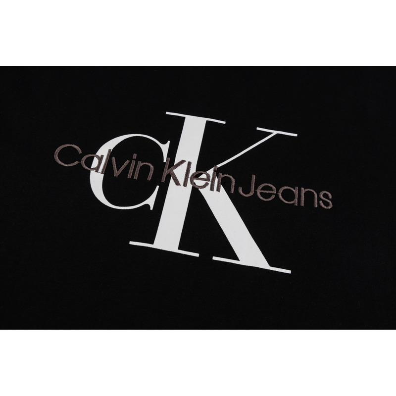 Calvin Klein Monogram Logo Crewneck T-Shirt Black