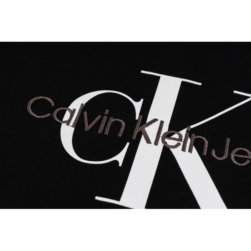 Calvin Klein Monogram Logo Crewneck T-Shirt Black