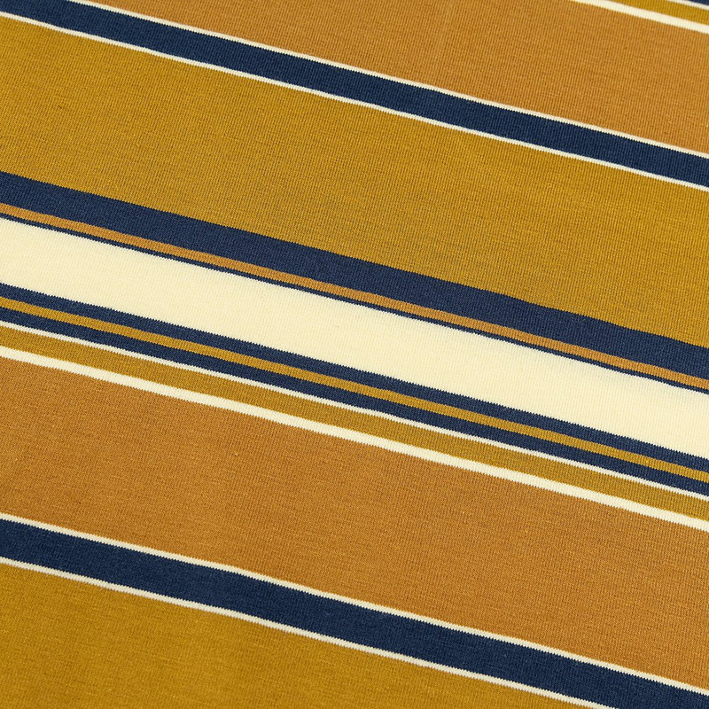 Miu Miu Jersey T-shirt Stripes Cotton Mustard