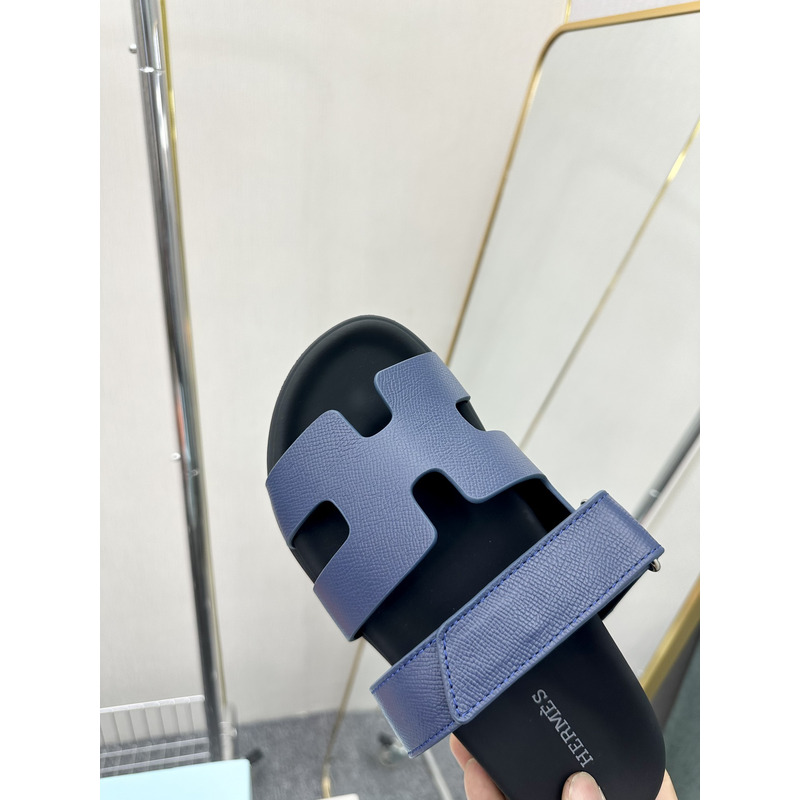 H**mes paris chypre suede blue sandals