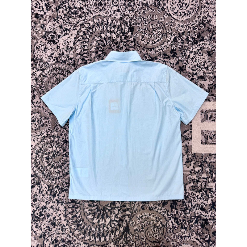 l**is V*t*n embroidered cotton shirt  sky blue
