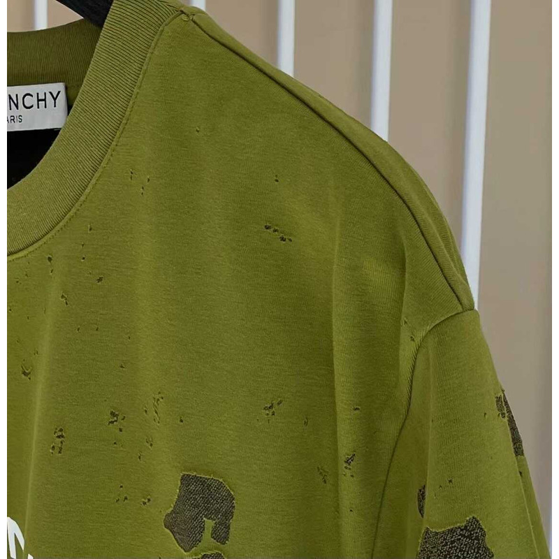 Givenchy Paris Print T-Shirt Dark Green