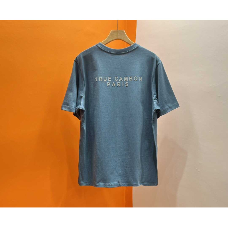 Ch*el cotton t-shirt blue