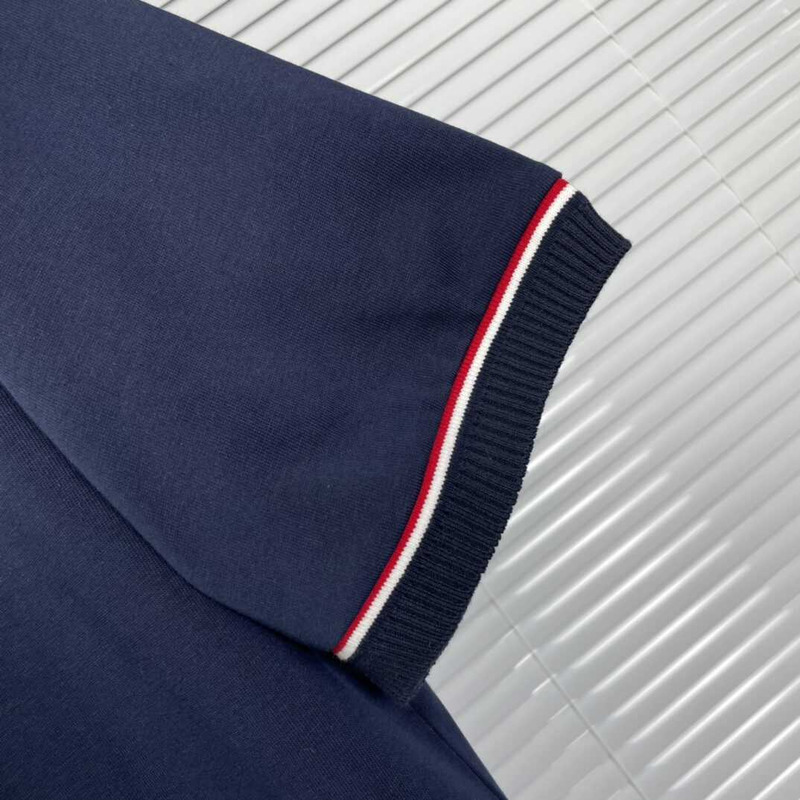 Thom Browne Cotton T-Shirt Navy Blue