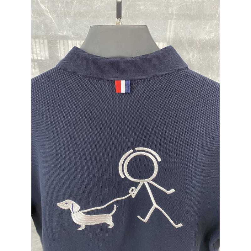 Thom Browne Cotton Polo Shirt Blue