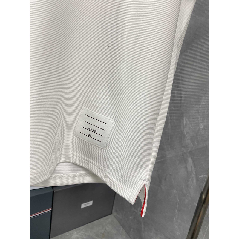 Thom Browne Cotton Polo Shirt White