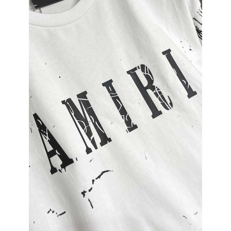 Amiri Printed Cotton T-Shirt White