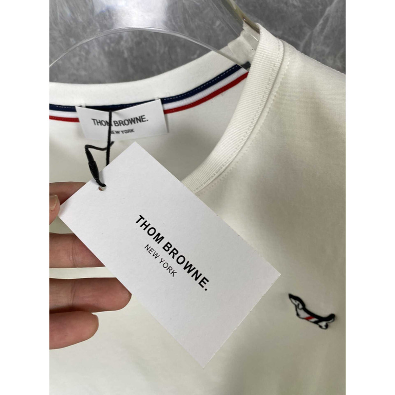 Thom Browne Puppy Embossing T-shirt Cotton White