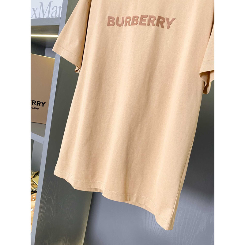 B**rry logo print cotton t-shirt camel