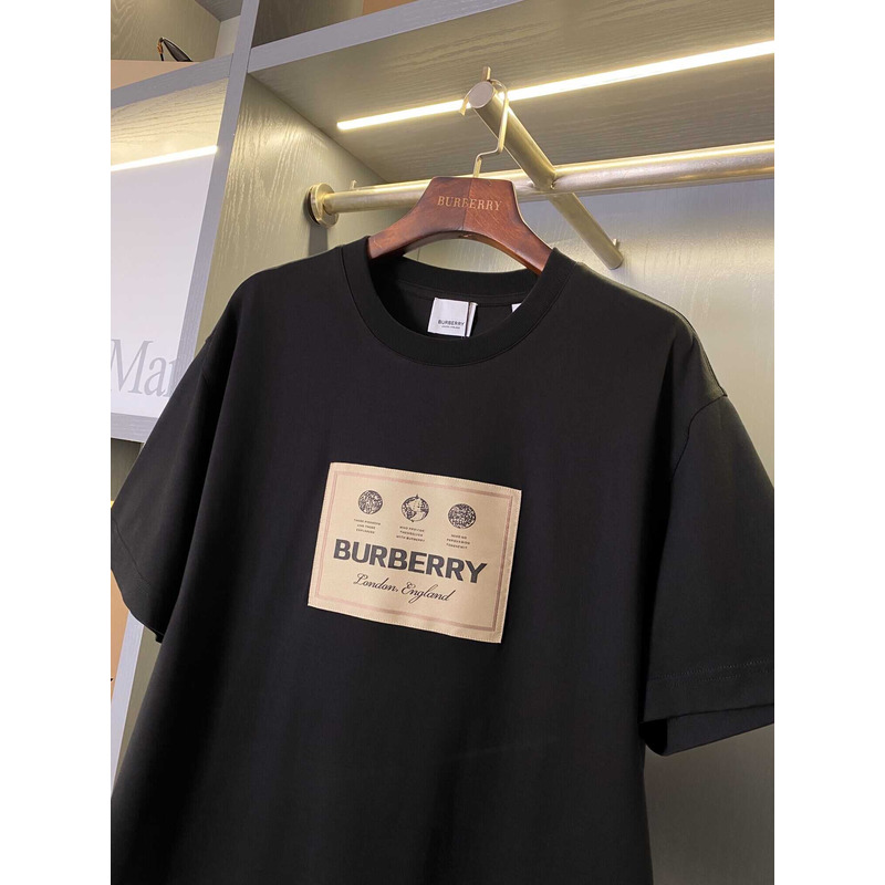 B**rry label applique cotton t-shirt black