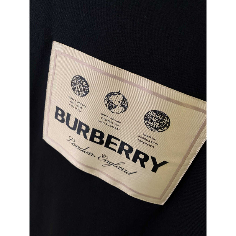 B**rry label applique cotton t-shirt black