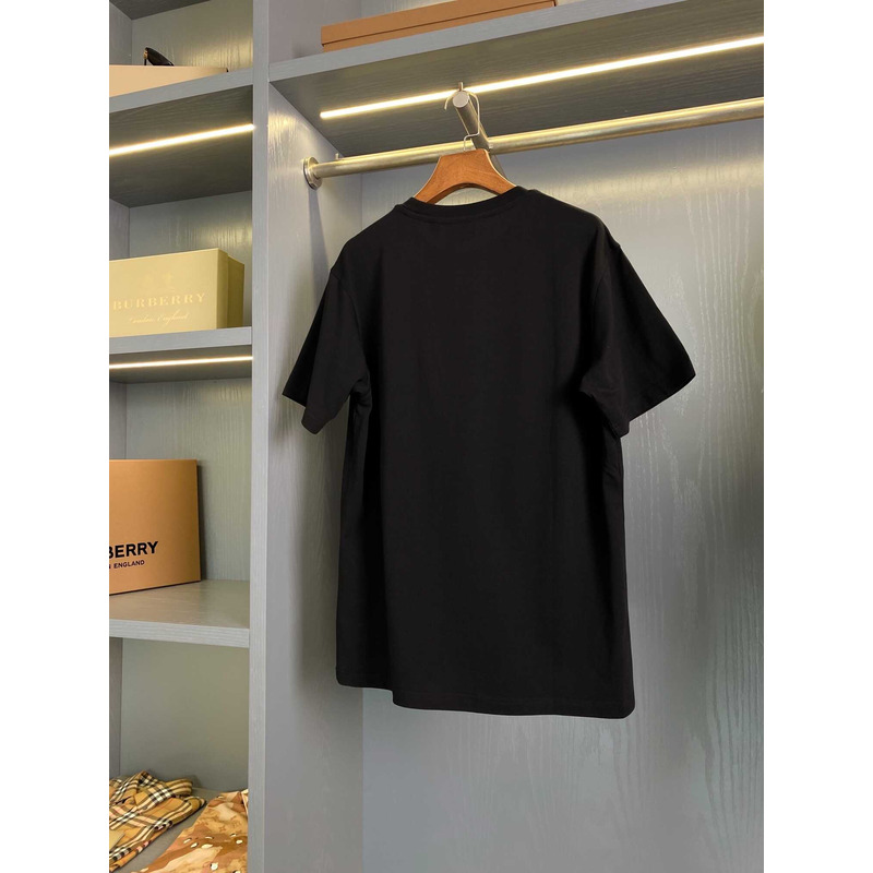 B**rry checked twill-trimmed cotton-jersey t-shirt black