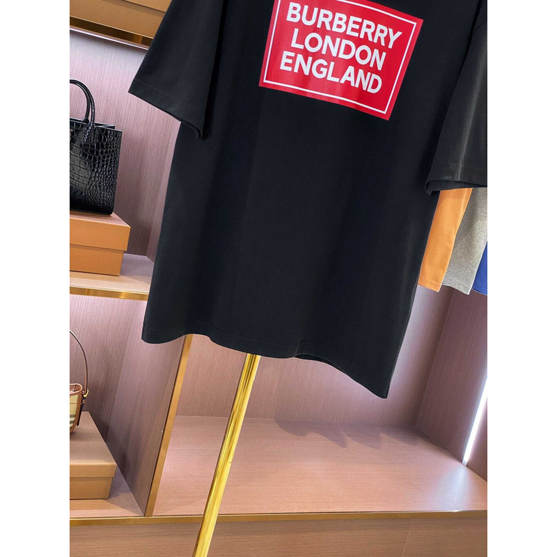 B**rry micro-label printed cotton t-shirt black