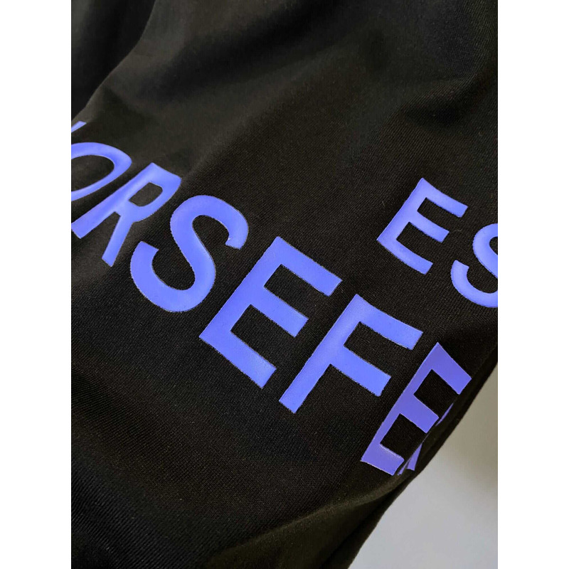 B**rry logo printed cotton t-shirt black&blue