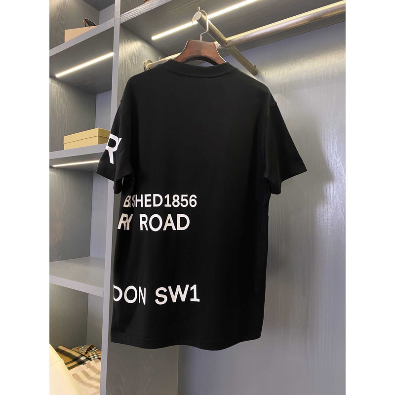 B**rry logo printed cotton t-shirt black&white