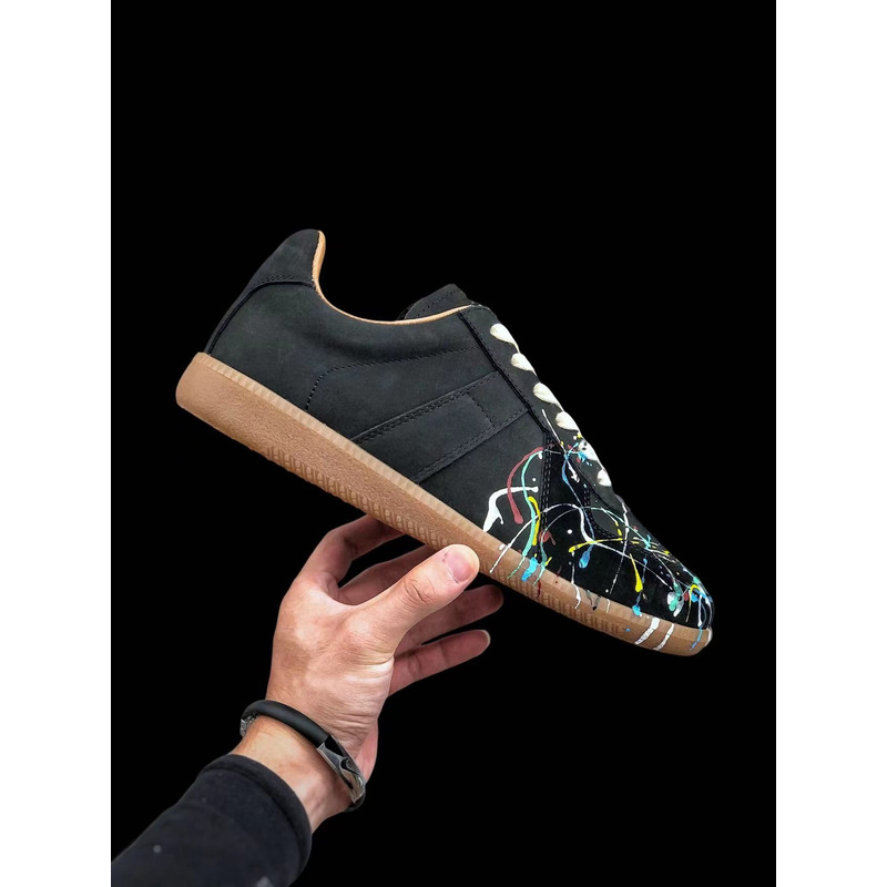 ma*s*n Ma*i*la paint drop sneakers black