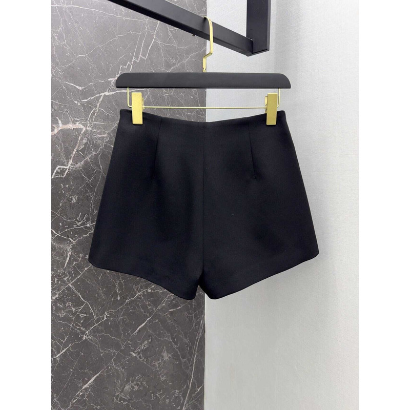 Valentino Crepe Couture Short Skirt Black