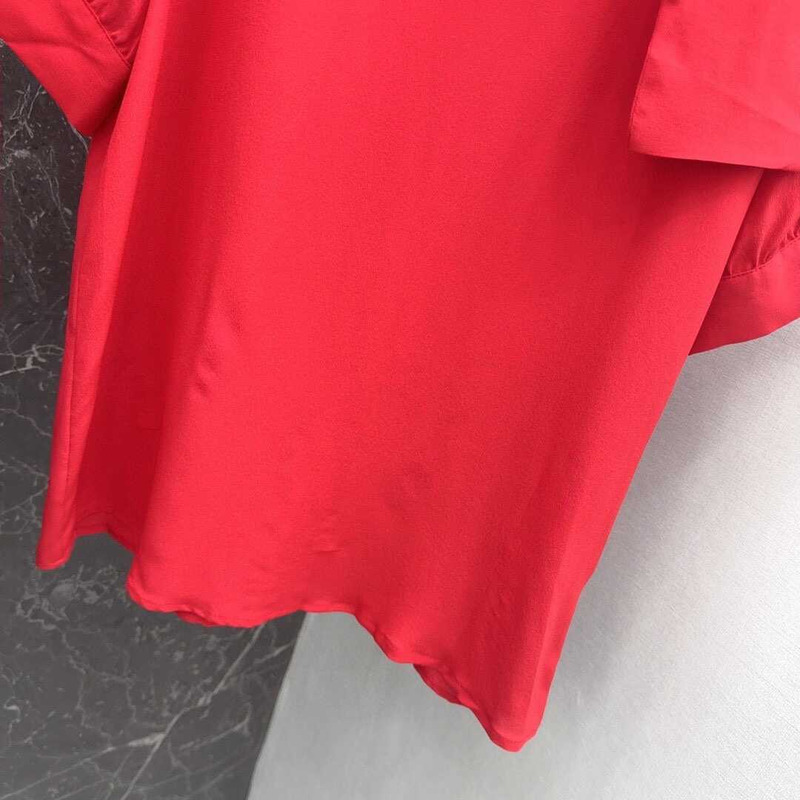 Valentino Georgette Top Red