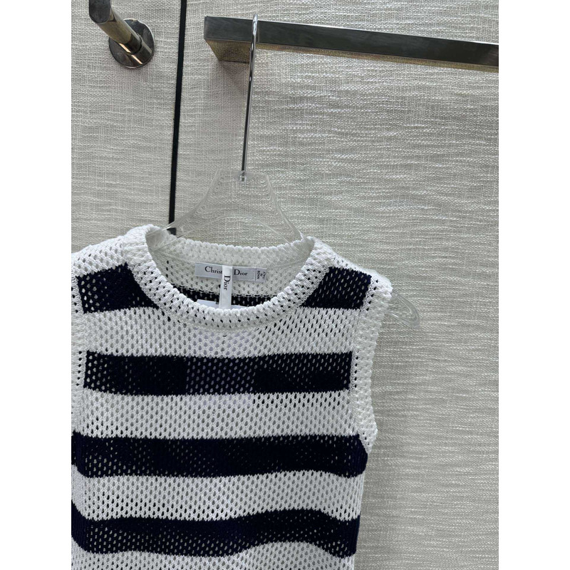 D*or logo knitwear tank top black