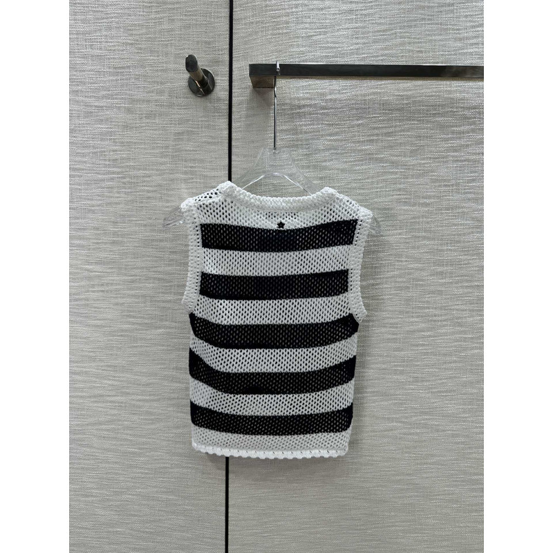 D*or logo knitwear tank top black