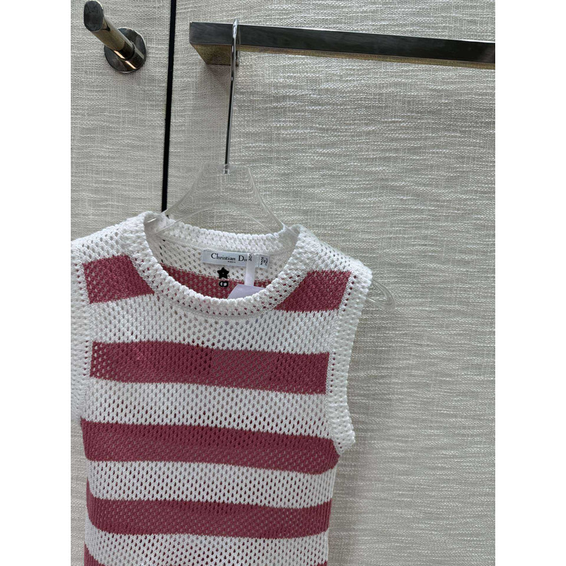 D*or logo knitwear tank top red