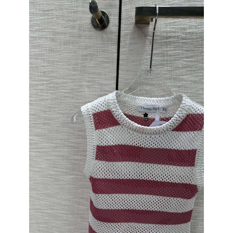 D*or logo knitwear tank top red