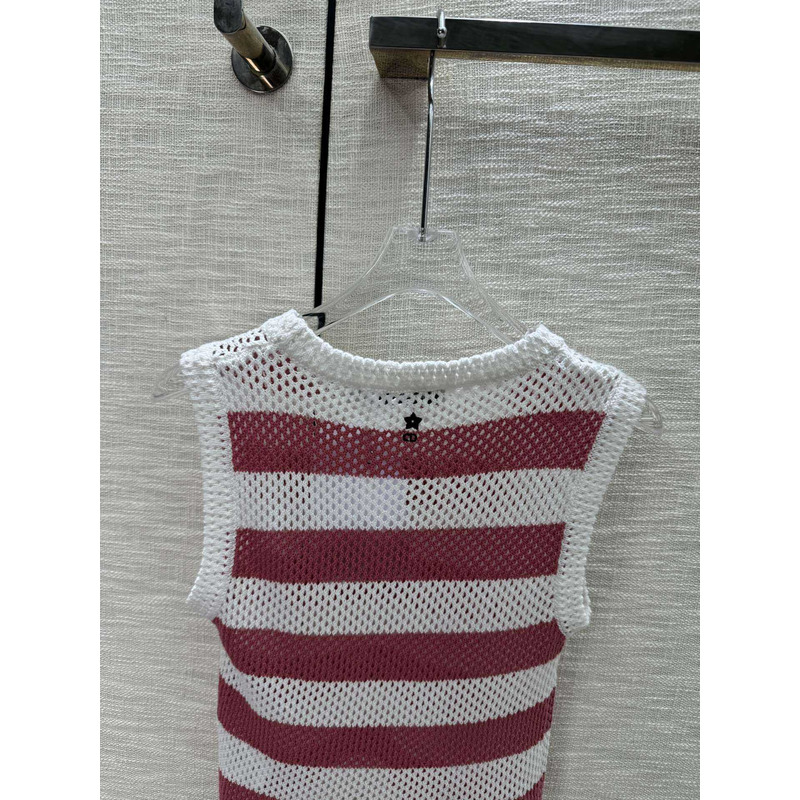 D*or logo knitwear tank top red