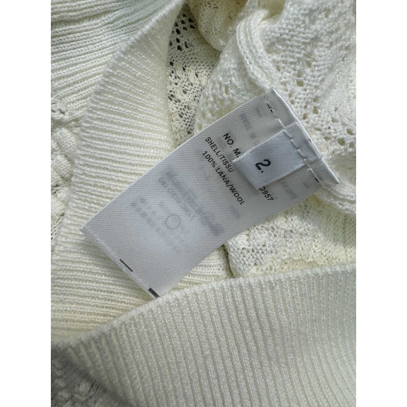 Thom Browne Woven Mesh Cotton Shirt White