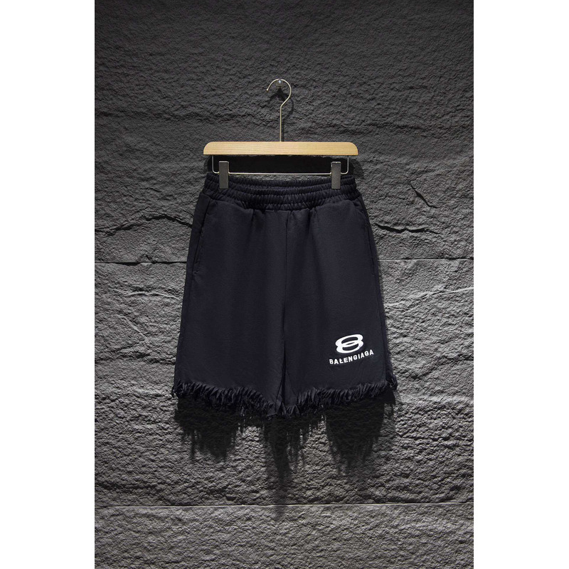Ba*len*cia*ga embroidered cotton shorts black