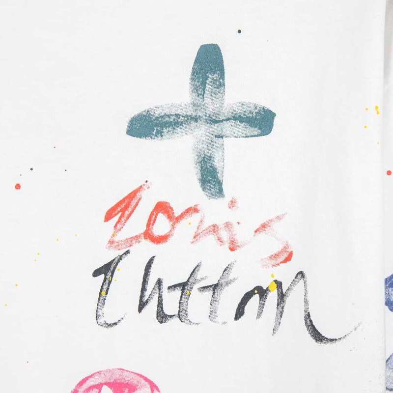 l**is V*t*n color monogram t-shirt white