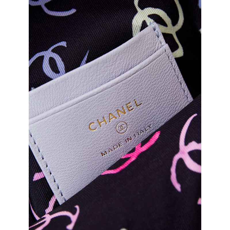 Ch*el caviar quilted cc mini classic backpack light purple