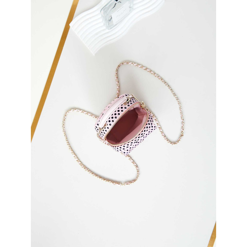 Ch*el logo polka dot backpack in pink