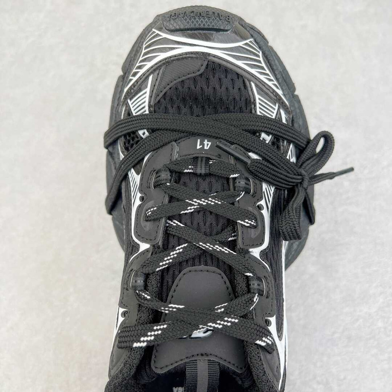 Ba*len*cia*ga 3xl sneaker in black and white mesh and polyurethane