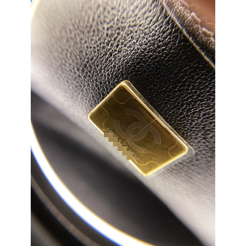 Ch*el flap bag cavair gold-toned hardware black