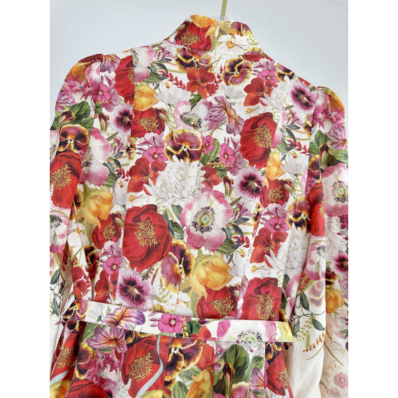 Zimmermann Short Dress With Flowers