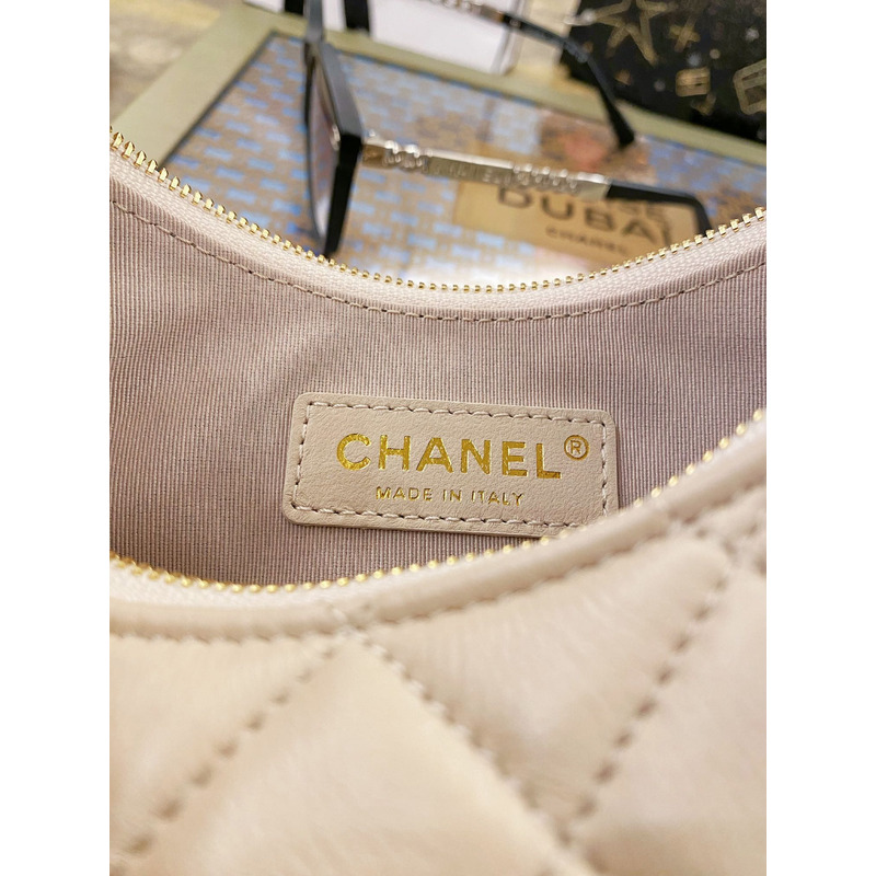 Ch*el hobo bag cream white
