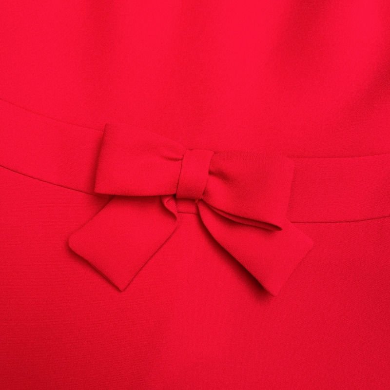 Valentino Crepe Couture Short Dress Red