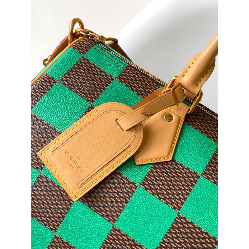 l**is V*t*n speedy 40 bandoulière damier pop green