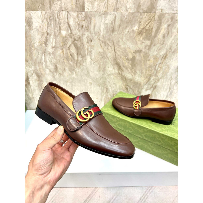 G*u*i tuseda brown  leather shoes