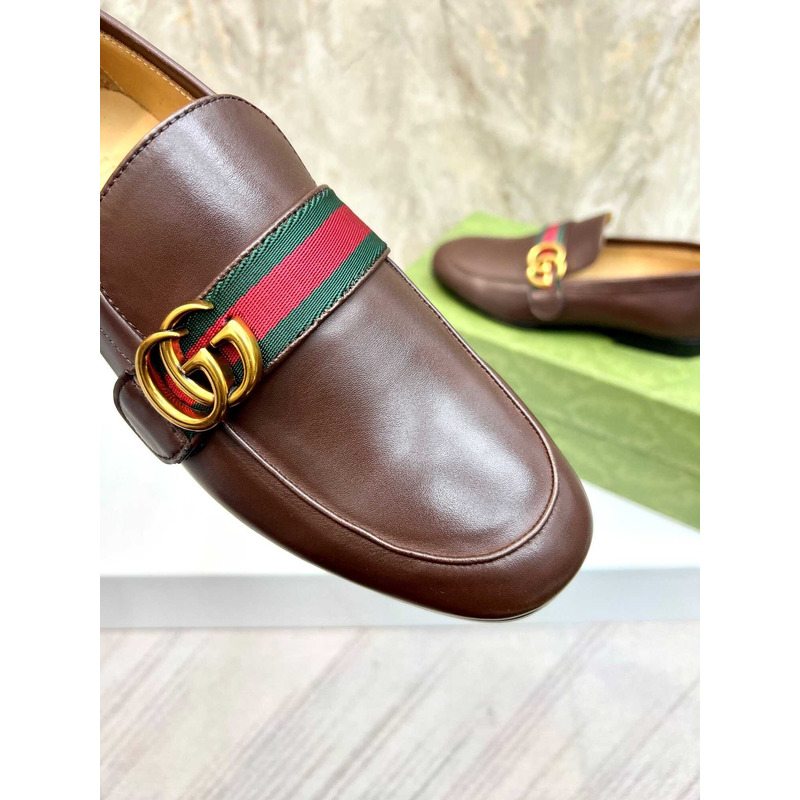 G*u*i tuseda brown  leather shoes