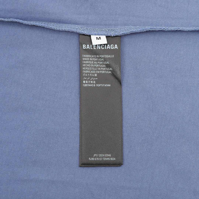 Ba*len*cia*ga cotton print t-shirt blue