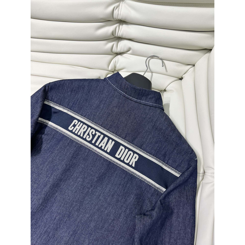D*or logo embroidered long sleeve dark blue