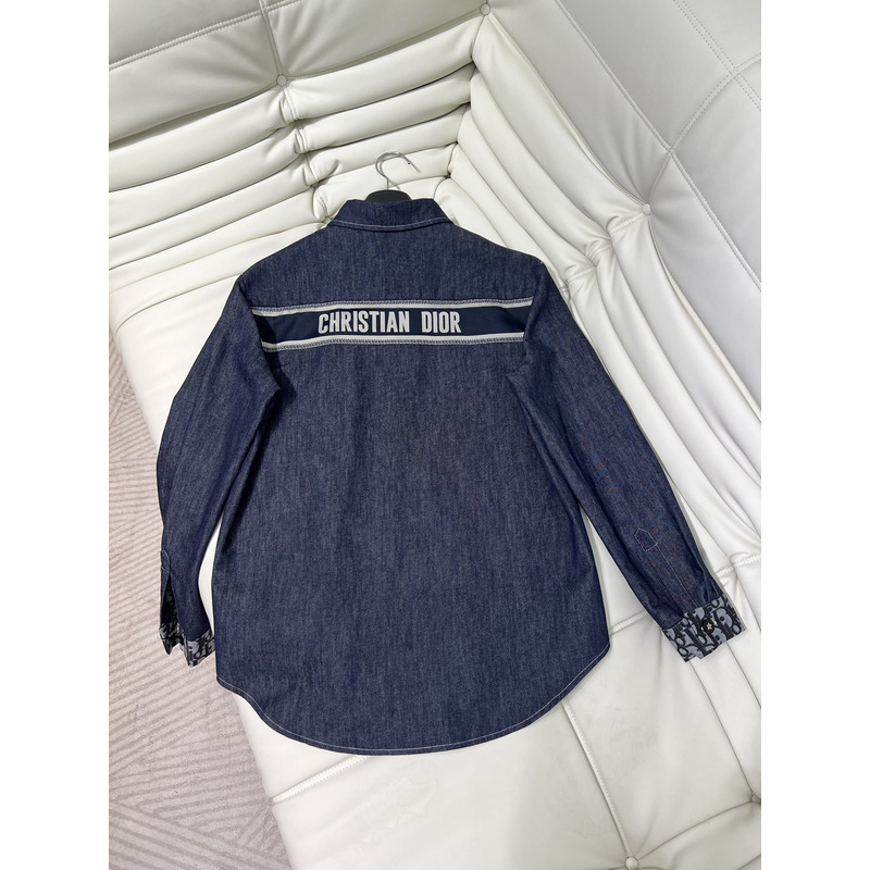 D*or logo embroidered long sleeve dark blue