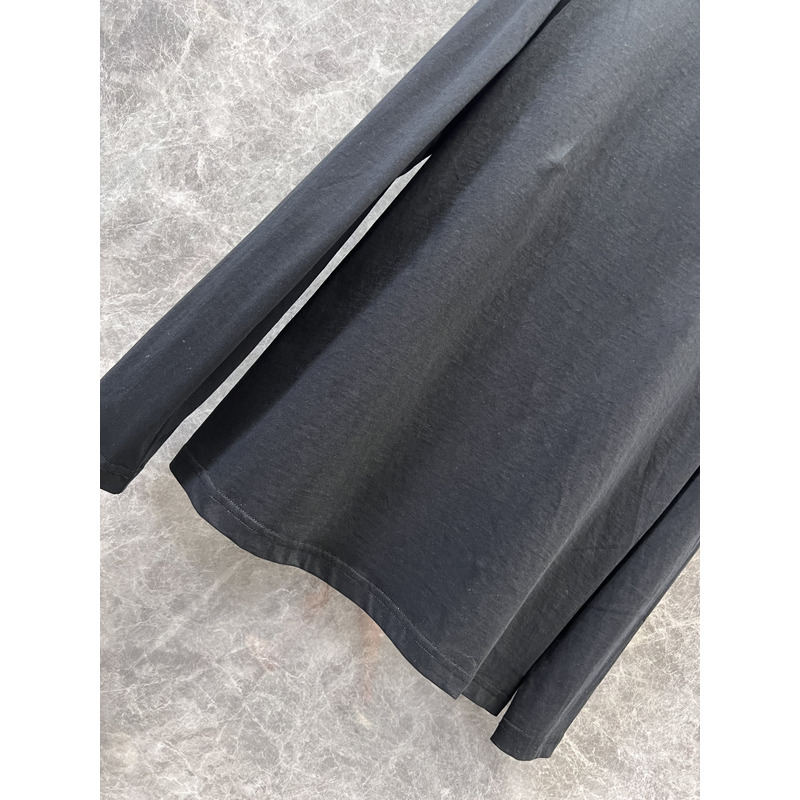 Miu Miu Embellished Bow Long Sleeves Cotton Black