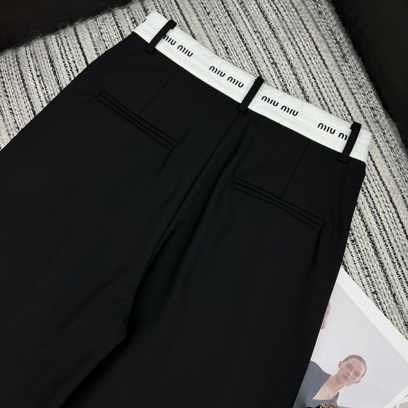 Miumiu Loose Fit Pants Black
