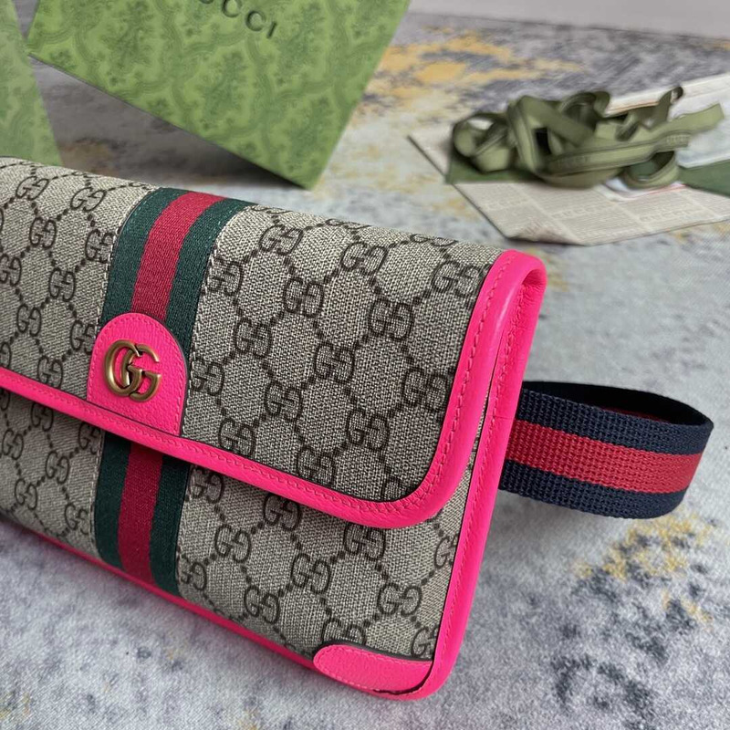 G*u*i ophidia fuchsia fanny belt bag