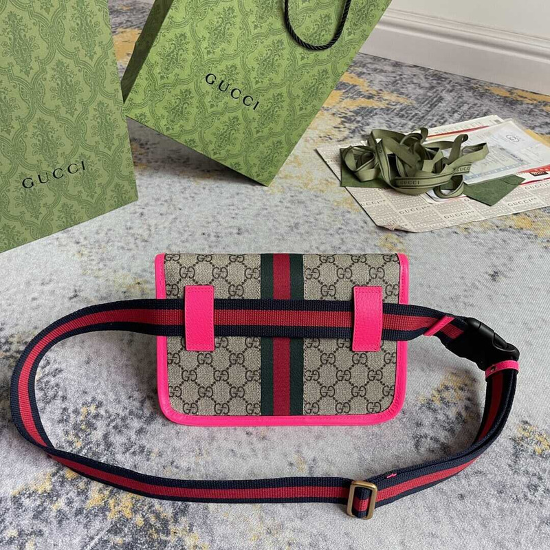 G*u*i ophidia fuchsia fanny belt bag
