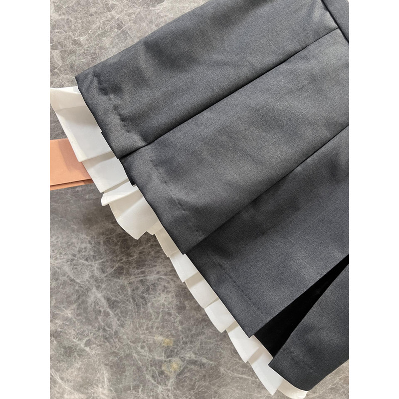 Miu Miu Miniskirt In Gray&White