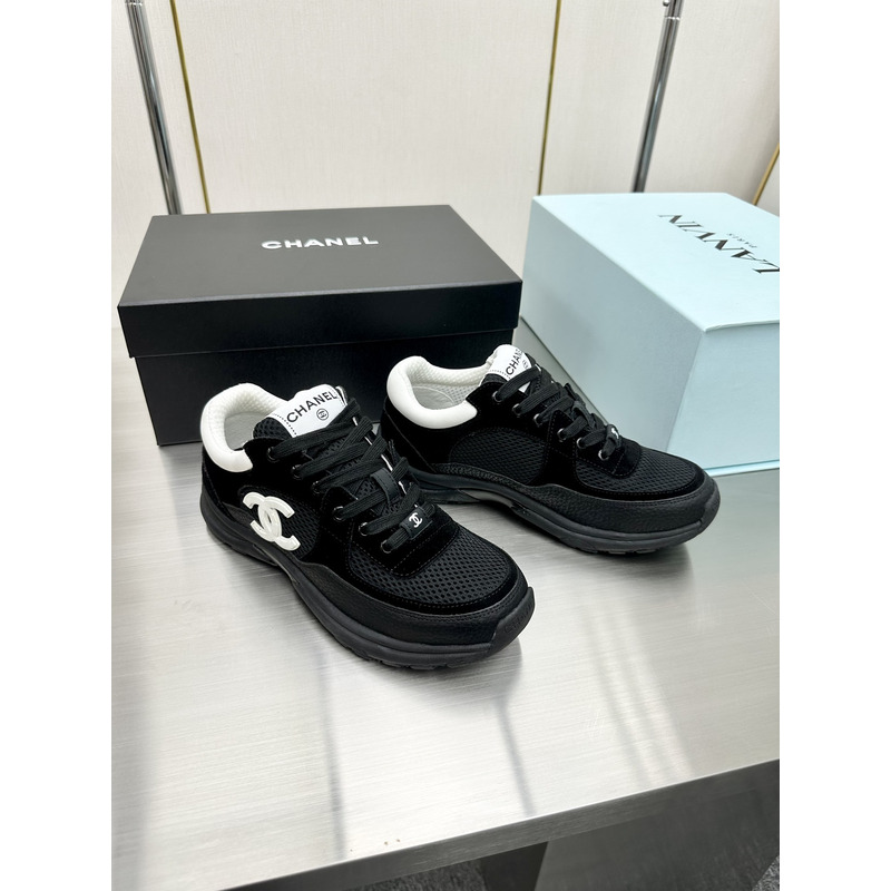 Ch*el low top trainer black white