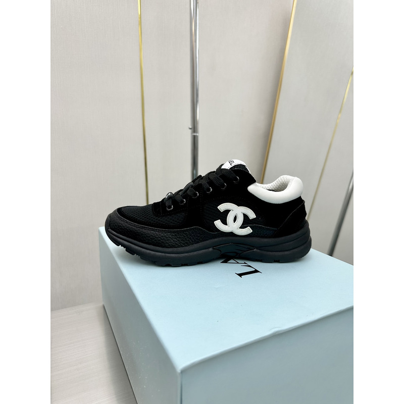 Ch*el low top trainer black white